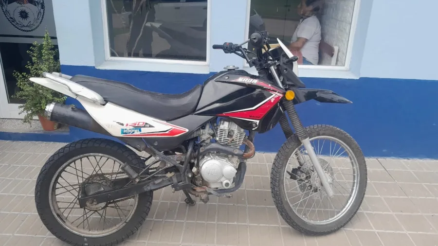 La moto secuestrada. (foto: Policía de Entre Ríos)