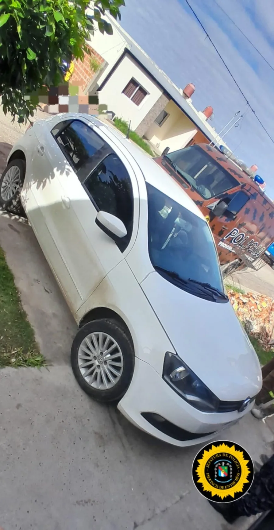 El auto secuestrado. (foto: Policía de Entre Ríos)