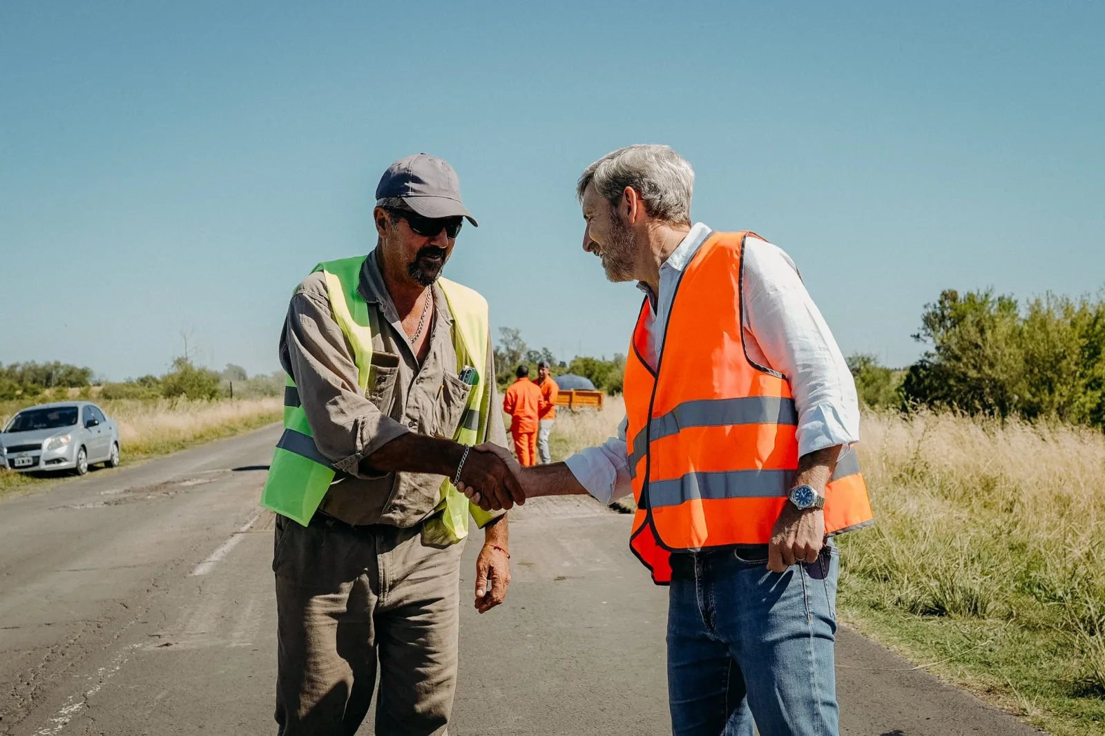 En la ruta 20, Frigerio dio inicio formal al plan de recuperación vial entrerriano