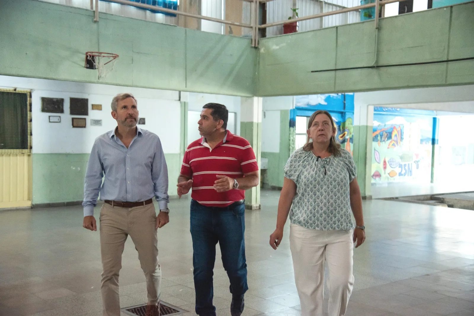 Frigerio valoró la labor en los comedores escolares, al visitar uno que continúa abierto en el verano