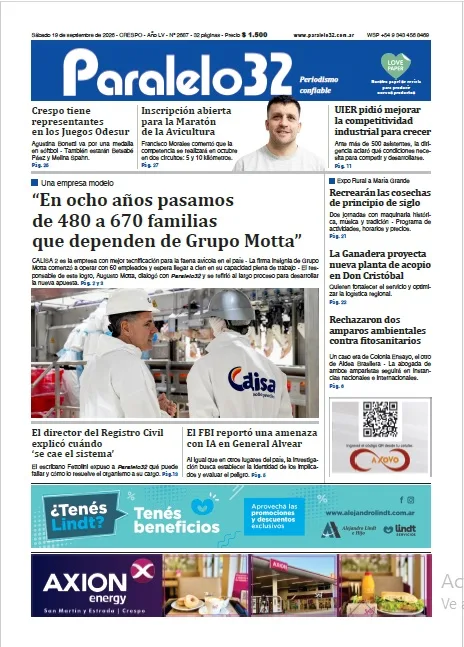 Tapa de Paralelo 32