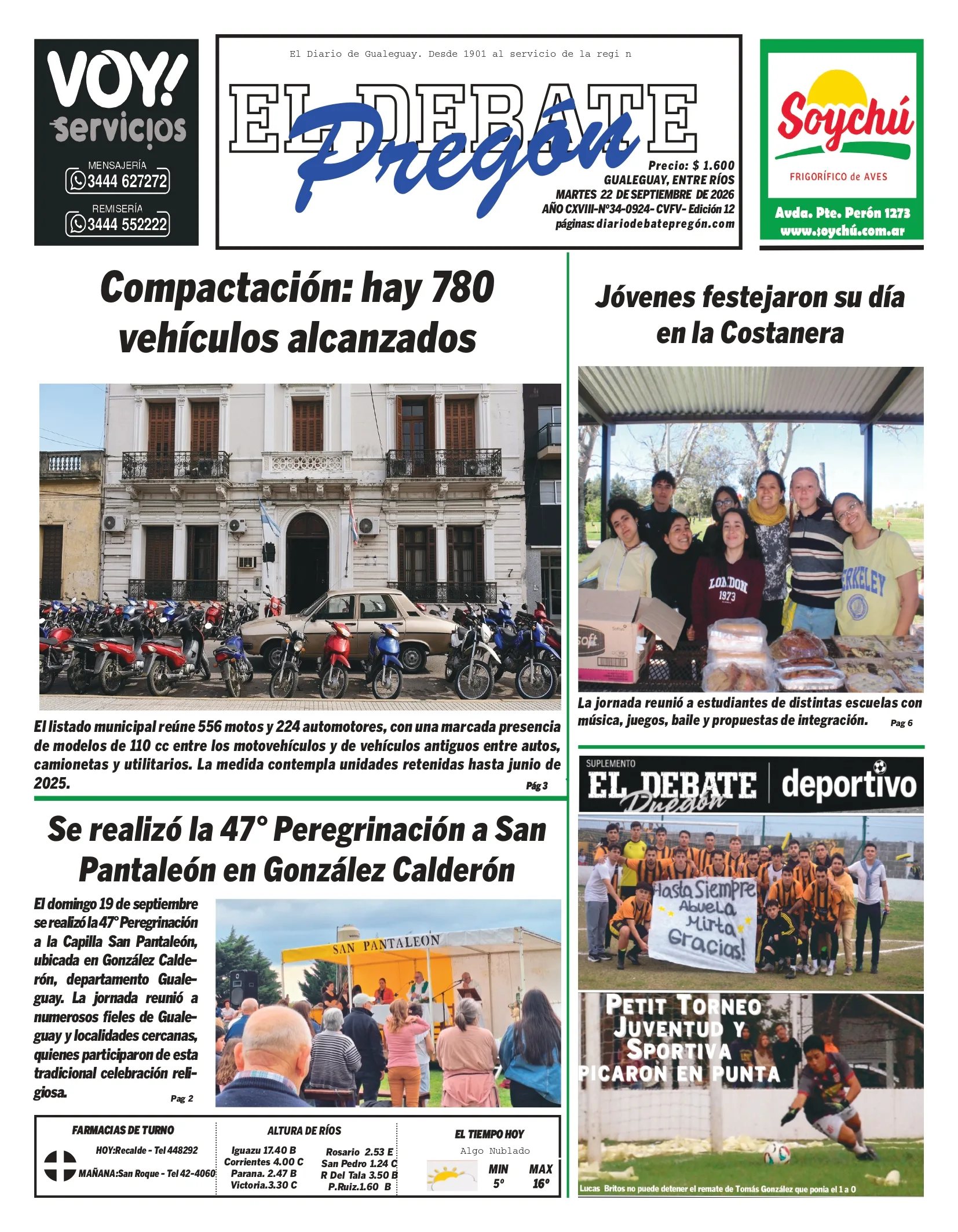Tapa de Diario El Pregón