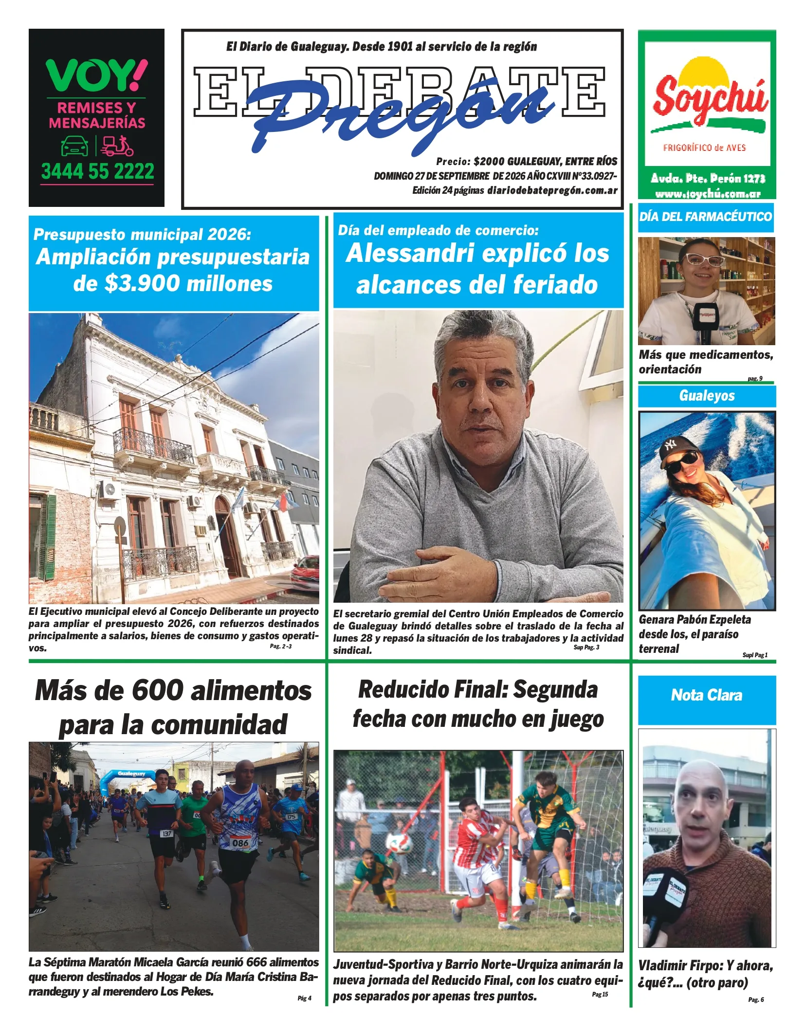 Tapa de Diario El Pregón