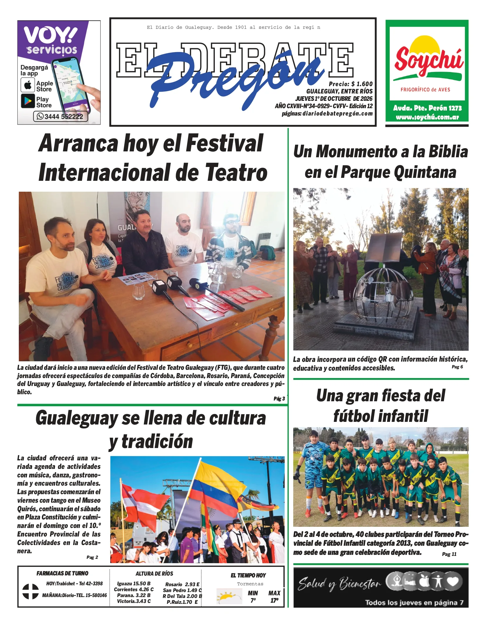 Tapa de Diario El Pregón