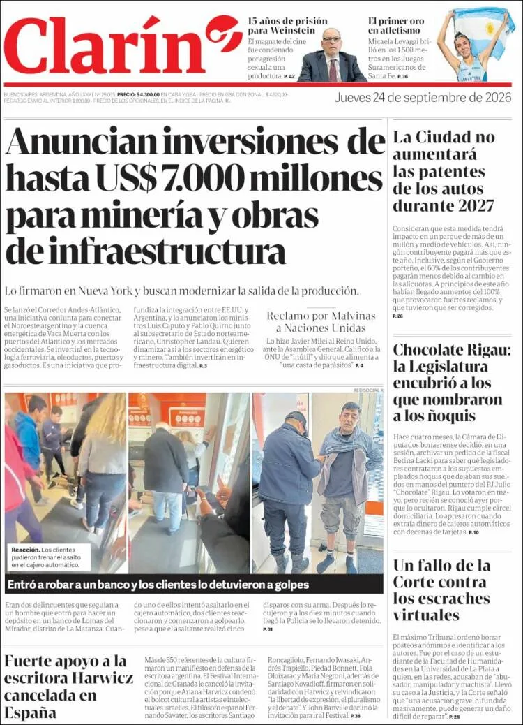 Tapa de Clarín