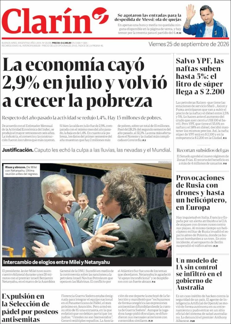 Tapa de Clarín