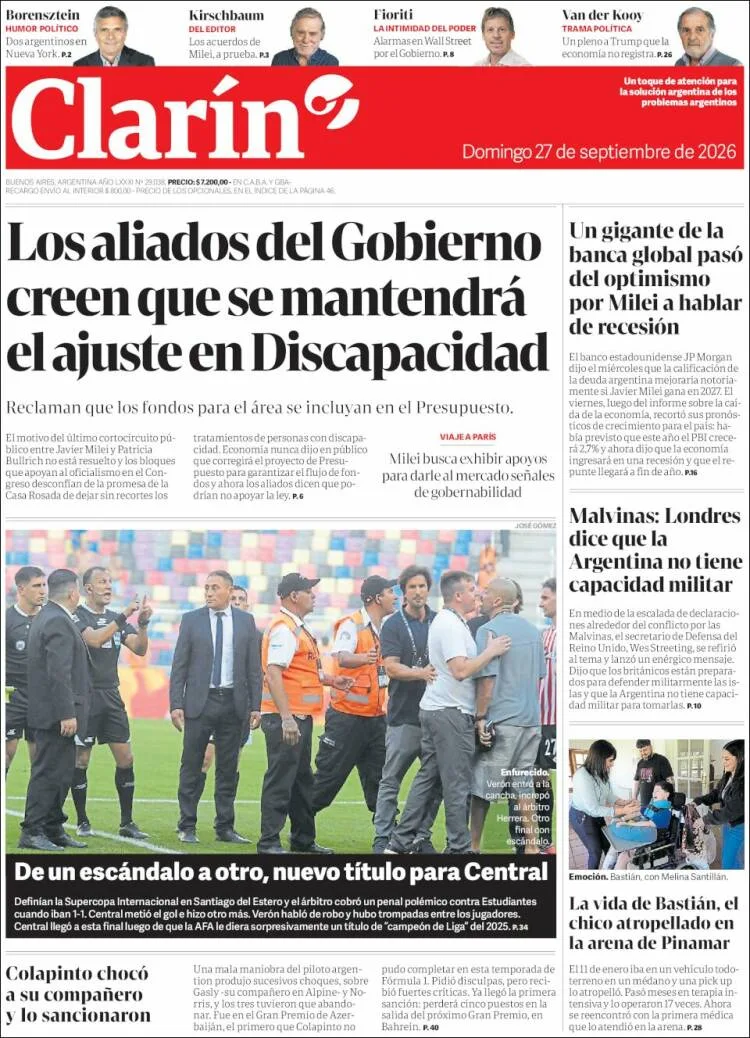 Tapa de Clarín