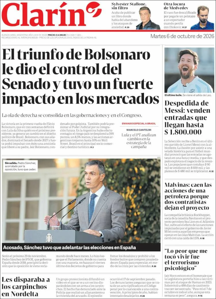 Tapa de Clarín