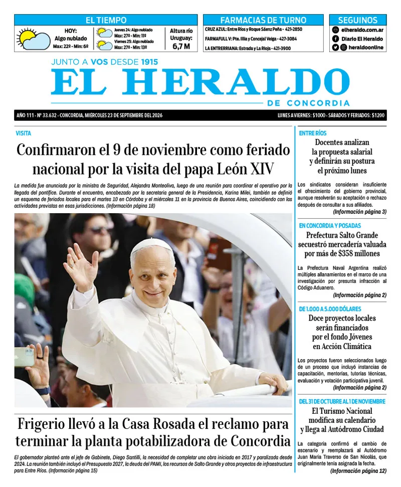 Tapa de Diario El Heraldo