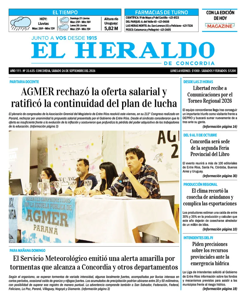 Tapa de Diario El Heraldo