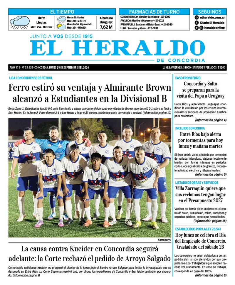 Tapa de Diario El Heraldo